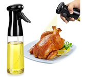 Rociador de Aceite de Oliva, 200ml Botella de Vidrio para Cocinar A Prueba de Fugas
