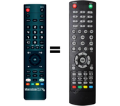 Mandos.tv LED240Q4 para MANTA mando a distancia programado