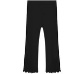 Children Capris Summer Thin Ice Silk Solid Color Pants New Girls Fashion Casual Solid Color Leggings Thin Ribbed Flared Pants