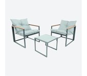 Conjunto de jardín  con Mesa Y 2 sillones. 3 piezas
