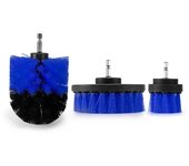 3Pcs/Set Electric Scrubber Brush Drill Brush Kit Plastic Round Cleaning Brush For Carpet Glass Car Tires Nylon Brushes