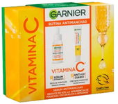 GARNIER Rutina Antimanchas Skin Active Vitamina C + Serum Previene Manchas Oscuras con FPS 50+ 【ROUA】