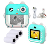 Digital Camera Toys Kids Instant Print Thermal Print Camera Instant Print Photo Video with 32G Memory Card Kids 1080P HD