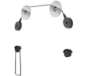 Goobay TV EasyMount L 139,7 cm (55") Negro, Plata