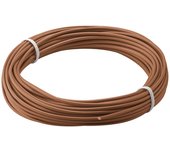Goobay 55040 Alambre Trenzado de Cobre 1 núcleo Aislado/Cable Trenzado de Cobre/núcleo de Alambre Campana 18 x 0,1mm / Cable Trenzado AWG 26 / Cable Trenzado marrón 10m