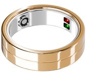 Maxcom mRing - Anillo inteligente de oro, tamaño 13, para sueño, frecuencia cardíaca y seguimiento de actividad física, compatible con iOS/Android, 6 días de duración de la batería, 10, Acero aleado