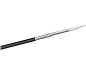 Goobay 67103 cable coaxial 100 m Negro