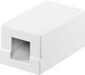 Goobay 79355 Keystone - Carcasa vacía Keystone, conexión de Enchufe sistemática, 1 Puerto, para Cat, Sat, LAN, HDMI, USB, Blanco