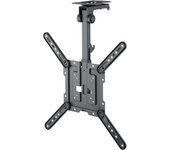 Soporte de techo para tv basic (m), negro, soporte para televisores de 23 a 55 pulgadas (58 - 140 cm), máx. 20 kg, giratorio lateralmente, ángulo de techo regulable, con función de abatimiento y bloqueo.