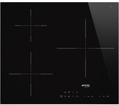 Placa Inducción - Smeg SI5632D, 3 Zonas, 60 cm, Negro, Sin Marco