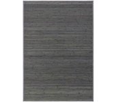 LOLAhome Alfombra salón de bambú gris de 200x140 cm
