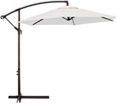 LOLAhome Parasol excéntrico Monty de 270 cm blanco