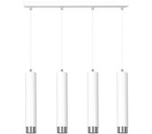 Regleta colgante mura blanco/cromo (4 luces)