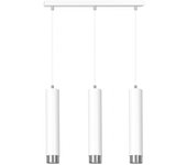 Regleta colgante mura blanco/cromo (3 luces)