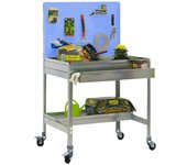 Simonrack Simongarden Banco de trabajo BT2 Box Mobile (L x An x Al: 40 x 90 x 151,5 cm, Número de cajones: 1 ud., Azul/Galvanizado)