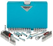Wisent Set de llaves de vaso WSPL 52 (52 pzs., Tamaño de accionamiento: ¼″) + Garantía BAUHAUS 5 años
