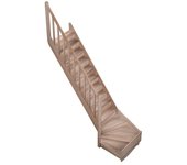 Sogem Escalera principal Tradi Eco (Ancho: 82 cm, 1/4 espiral izquierda, Altura de planta: 280 cm, Haya)