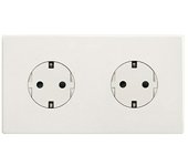 Simon 270 Enchufe doble (Blanco, Plástico, 16 A, Montaje en superficie)