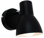Briloner Cup Aplique de pared redondo (25 W, Ø x Al: 8 x 13 cm, Negro, Negro, E14)