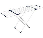 Tendedero con alas Gimi Duo (Longitud cuerda de tender: 22 m, L x An x Al: 129 x 17 x 59 cm, Gris/Azul)
