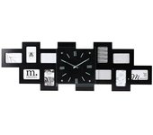 Reloj de pared y portaretratos (Diámetro: 57 cm, 80 x 26 cm, Negro)