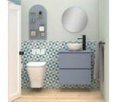 Artysan Conjunto de mueble de baño Nuca (60 cm, Azul, 3 pzs.)
