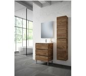 Conjunto de mueble de baño Celia (60 cm, Tabaco, 3 pzs.)