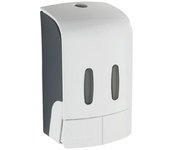 Wenko Dispensador de jabón Tartas (Plástico, Blanco, Capacidad del depósito: 960 ml)