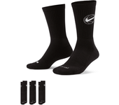 Nike Everyday Calcetines largos de baloncesto (3 pares) - Negro (42-46)