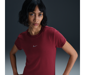 Nike Sportswear Chill Knit Camiseta corta entallada - Mujer - Rojo (XS (EU 32-34))