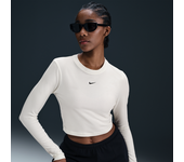 Nike Sportswear Chill Knit Camiseta corta de manga larga y ajuste entallado - Mujer - Blanco (M (EU 40-42))