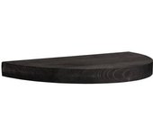 Decowood Mesita de noche de madera maciza flotante negro de 3,2x40cm