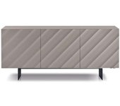 MondoViro Aparador con 3 puertas en madera gris tórtola 180x50 cm 80h