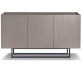 MondoViro Aparador con 3 puertas en madera gris tórtola 169x50 cm 89h