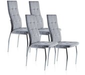 duehome Pack 4 sillas de comedor diana metal, tejido, 44 x 100 x 57cm