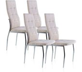 duehome Pack 4 sillas de comedor diana metal, tejido, 44 x 100 x 57cm