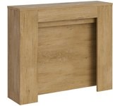 Itamoby Consola extensible 90x25/211 cm efecto madera roble natural