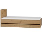 Petits meubles Cama 90x200 con cajones estratificado marrón gris antracita
