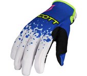 Scott 350 Race Evo Guantes de motocross - Azul Amarillo (L)