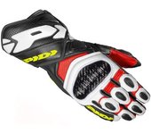 Spidi Carbo 7 Guantes de la motocicleta - Negro Blanco Amarillo (S)