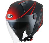 KYT D-City Colorful Casco Jet - Rojo (M)