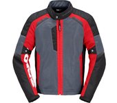 Spidi Tek Net Chaqueta de motocicleta - Negro Gris Rojo (M)