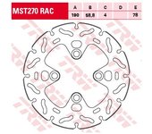 TRW Lucas Disco de freno MST270RAC, rígido -