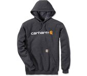 Carhartt Signature Logo Midweight Sudadera con capucha - Gris Blanco (XL)