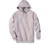 Carhartt Midweight Sleeve Logo Sudadera con capucha - Negro Blanco