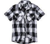 Brandit Checkshirt Camisa de manga corta - Negro Blanco (5XL)