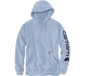 Carhartt Midweight Sleeve Logo Sudadera con capucha - Blanco Azul (2XL)