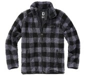 Brandit Teddyfleece Chaqueta - Negro Gris (S)