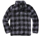 Brandit Teddyfleece Jersey - Negro Gris (L)