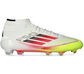 Adidas - Bota de fútbol F50 Elite FG Mid Mujer, Mujer, White-Lucid Red-Solar Yellow, 7,5 UK
